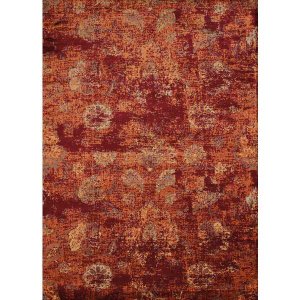 Homeroots.co 367057 22 X 36 Crimson Olefin Accent Rug