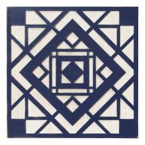 Homeroots.co 373240 Blue Aztec Metal And Wood Wall Decor