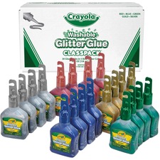 Crayola CYO 690020 Washable Glitter Glue Classpack - Home, Project, Cl