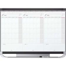 Acco QRT CMP32P2 Quartet Prestige 2 Sliding Panel Calendar Board - Mon