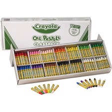 Crayola CYO 524629 Classpack Oil Pastel - Blue, Brown, Green, Orange, 