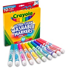 Crayola CYO 587855 Tropical Colors Pack Washable Markers - Broad Marke