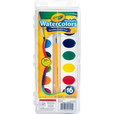 Crayola CYO 530555 Washable Watercolor Set - 4.90 Oz - 16  Set - Assor