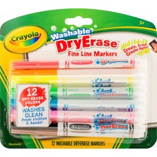 Crayola CYO 985912 Washable Dry Erase Fine Line Markers - Fine Marker 