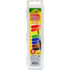 Crayola CYO 530080 Educational Water Colors Oval Pans - 3.80 Oz - 8  S