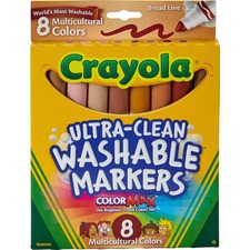 Crayola CYO 587801 Multicultural Washable Markers - Conical Marker Poi