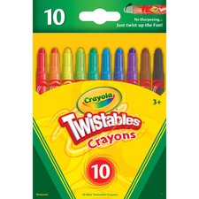 Crayola CYO 529715 Mini Twistables Crayons - Clear, Assorted - 10  Set