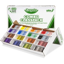 Crayola CYO 523348 Large Crayon  Washable Marker Classpack - Red, Yell