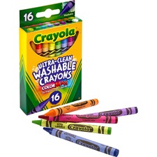 Crayola CYO 526916 Ultra-clean Washable Crayons - Black, Blue, Brown, 