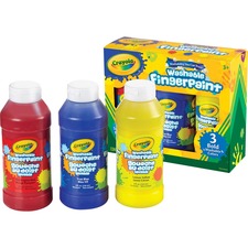 Crayola CYO 551310 Washable Fingerpaint Bold Colors Set - 8 Oz - 3  Se