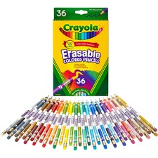 Crayola CYO 681036 Erasable Colored Pencils - 3.3 Mm Lead Diameter - T