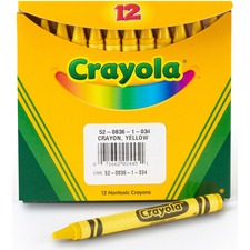 Crayola CYO 520836034 Bulk Crayons - Yellow - 12  Pack