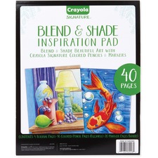 Crayola CYO 990028 Blend  Shade Inspiration Pad - 40 Pages - 1 Each