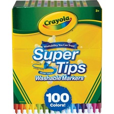 Crayola CYO 585100 Super Tips Washable Markers 100 Unique Colors Washa