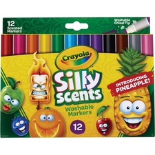 Crayola CYO 588199 Silly Scents Slim Scented Washable Markers - Chisel