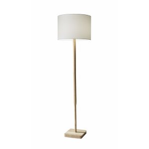 Homeroots.co 372675 Natural Wood Floor Lamp With Simple Cabin Style