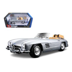 Bburago 12049s 1957 Mercedes Benz 300sl Touring Convertible Silver 118