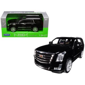 Welly 24084bk 2017 Cadillac Escalade With Sunroof Black 124-127 Diecas