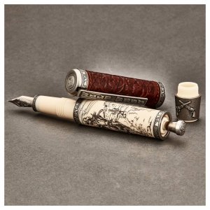 Brav 754ST52M Visconti  'wild West' 18k Gold Medium Nib Fountain Pen