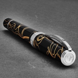 Brav 60173 Visconti  'manhattan Magma' Blackorange Resin Rollerball Pe