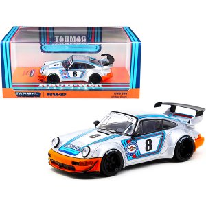 Tarmac T43-017-IB Porsche Rwb 964 Ichiban Boshi 8 Martini Silver With 