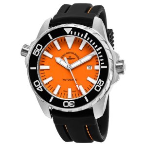 Brav 6603-2824-A5 Zeno 6603-2824-a5 Men's 'divers' Orange Dial Black R