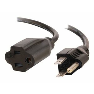 C2g 03116 10ft Power Extension Cord - 18 Awg - Nema 5-15p To Nema 5-15