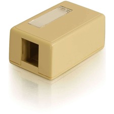 C2g 03830 1-port Keystone Jack Surface Mount Box - Ivory - 1 X Socket(