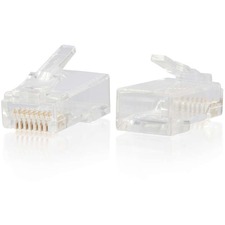 C2g 00887 Rj45 Cat6 Modular Plug For Round Solidstranded Cable - 10pk 