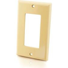 C2g 03724 Decorative Style Cutout Single Gang Wall Plate - Ivory - Ivo