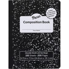 Pacon PAC PMMK37106DE Pacon Marble Hard Cover College Rule Composition