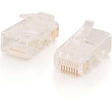 C2g 11380 Rj45 Cat5e Modular Plug For Round Stranded Cable - 50pk - Rj