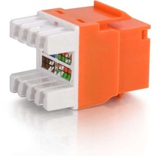 C2g 03795 Cat5e Rj45 Utp Keystone Jack - Orange - Rj-45, 110-punchdown