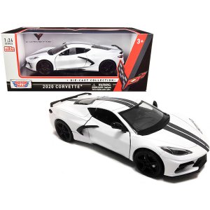 Motormax 79360w 2020 Chevrolet Corvette C8 Stingray White With Gray St