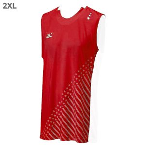 Mizuno 440391.1000.08. Drylite Men's National Vi Sleeveless Jersey, Re