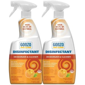 Weiman 1042PK2 Gonzo Natural Magic Disinfectant  Deodorizer, Citrus Sc