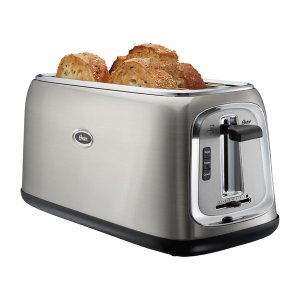 Oster TSSTTRJB30 4 Slice Stainless Steel Toaster, With Extra Widelong 