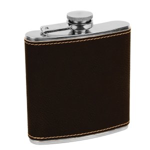 Generic FSK617A Erie 216 6oz. Stainless Steel Flask, Engravable Blackg