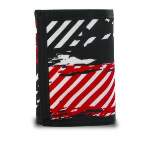 Generic 03760232-3 Trifold Splatter And Stripes Canvas Wallet