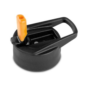 Eco KTBLKOR Eco-vessel Replacement Kids Flip Straw Top, Black With Ora