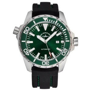 Brav 6603-2824-A8 Zeno 6603-2824-a8 Men's 'divers' Green Dial Black Ru