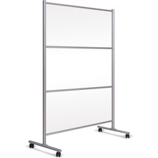 Bi-silque BVC DSP273046 Bi-silque Mobile Glass Panel Divider - 50 Widt