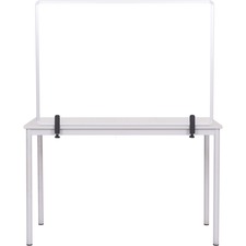 Bi-silque BVC GL08019101 Bi-silque Framed Glass Desktop Barrier - 47.2