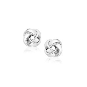 Unbranded 27279 14k White Gold Classic Love Knot Stud Earrings