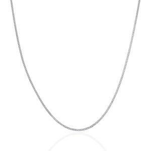 Unbranded 23416-22 10k White Gold Gourmette Chain 1.5mm Size: 22''