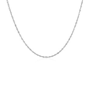 Unbranded 39403-22 14k White Gold Singapore Chain 1.0mm Size: 22''