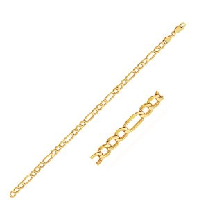 Unbranded 05605-7 4.6mm 14k Yellow Gold Lite Figaro Bracelet Size: 7''