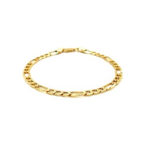 Unbranded 05605-7 4.6mm 14k Yellow Gold Lite Figaro Bracelet Size: 7''