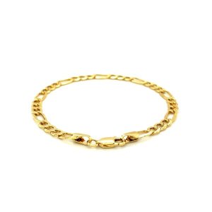 Unbranded 05605-7 4.6mm 14k Yellow Gold Lite Figaro Bracelet Size: 7''