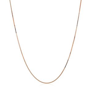 Unbranded 00710-18 14k Rose Gold Classic Box Chain 0.45mm Size: 18''